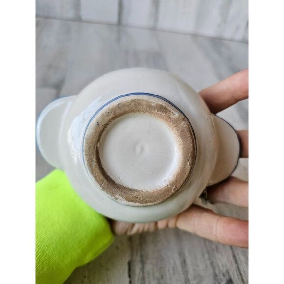 Vintage France pottery bowl Lady flowers‎ - Picture 7 of 10